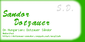 sandor dotzauer business card